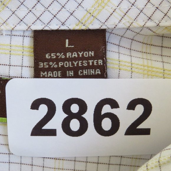 Cubavera*‎ Men's Short Sleeve Button Down Straight Hem plaid Shirt~ Size Large - Picture 3 of 12